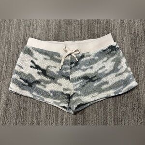 PJ Salvage Cozy Camouflage Fleece Shorts